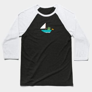 Frog in a Boat Baseball T-Shirt